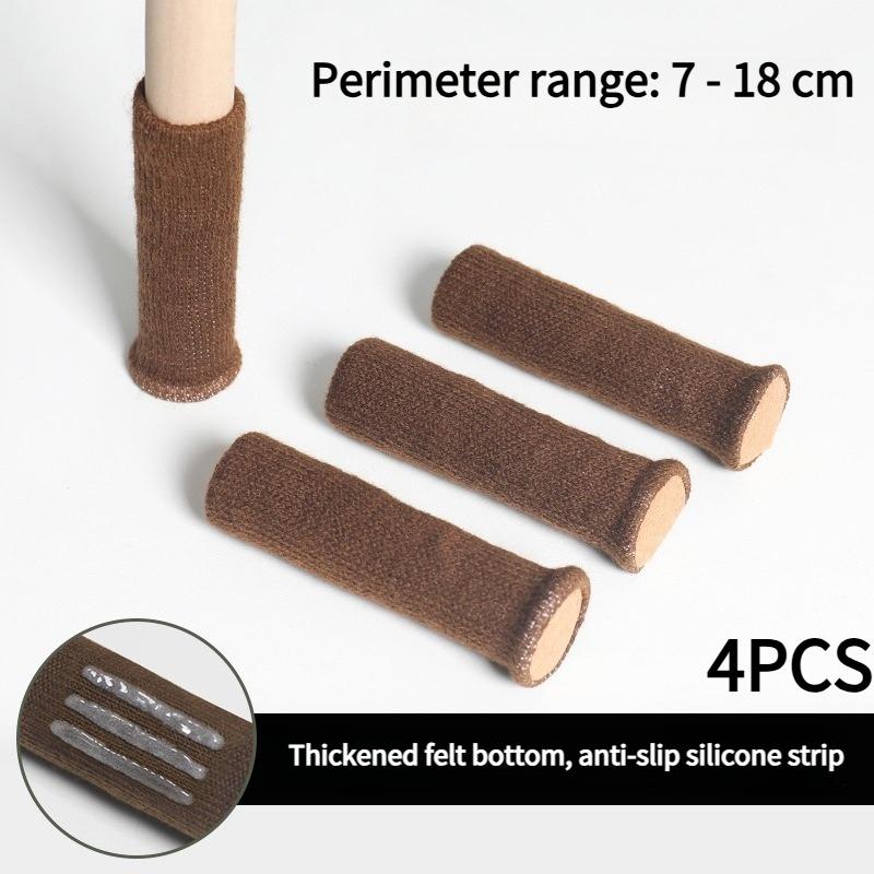 4PCS Thickened Felt Chair Foot Cover Wear Resistant Table Legs Floor Table Feet Chair Legs Protective Cover Stool Foot Cover Table Chair Foot Mat