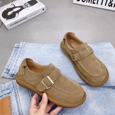 Retro Soft-Soled Loafers Women'S Casual Versatile One-Pedal Lazy Doudou Shoes