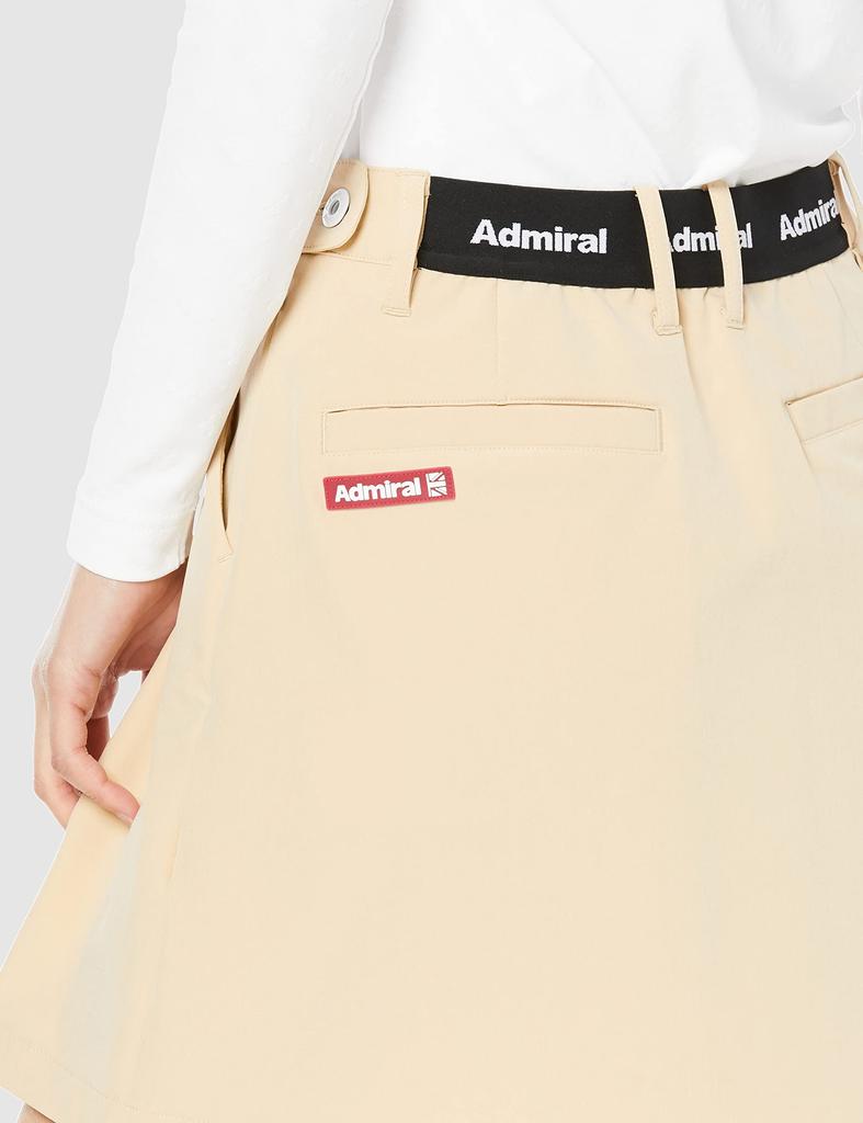 Admiral Golf ADLA317 Women's Random Tuck 4-Way Stretch Skirt, Beige