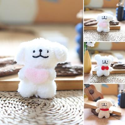 Doll Pendant, Mini Size Portable Keychain Pendant, Soft Velvet Fabric Puppy Design Doll, Durable Accessory for Bags Keys Backpacks