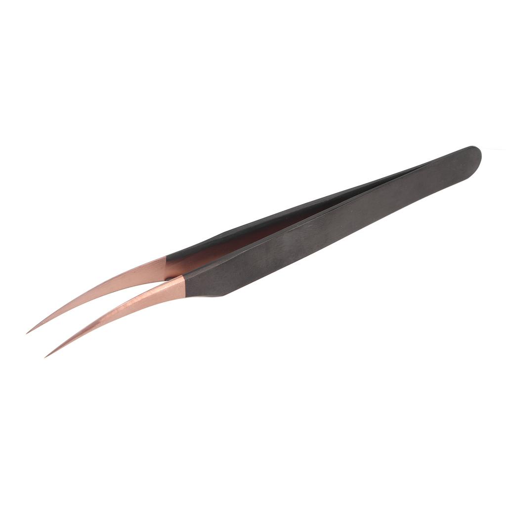 Eyelash Extension Tweezers Stainless Steel Volume Individual False Lashes Extension Tweezers Rose Gold Slight Curved