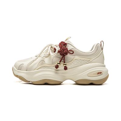 Li Ning Honey 3 Cushioning Slip Resistant Abrasion Resistant Support Height Increasing Low Top Casual Shoes Women's AGCW006-1