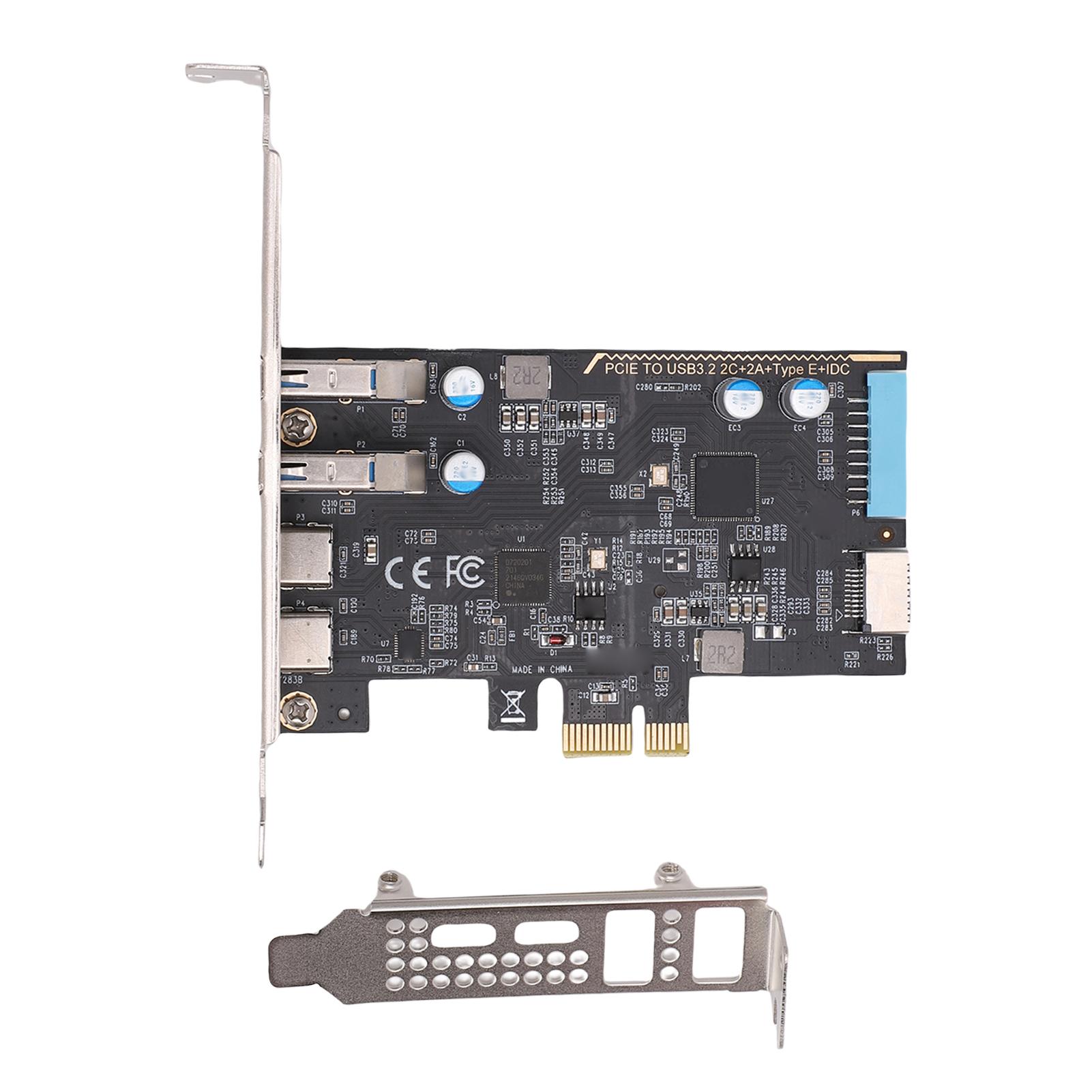 

Карта PCIE до USB 3.2 Gen 1 10 Гбіт/с Пропускна здатність 4 USB Карта розширення PCIe для настільного ПК