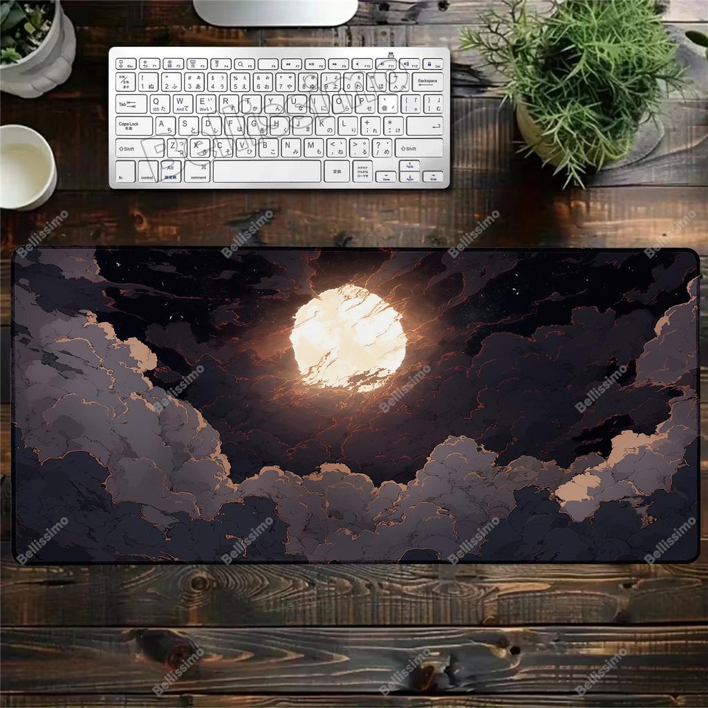 Anime Cartoon Moon Mouse Pad Laptop Gaming Keyboard Rug XL Decorate desktop Mousepad PC Accessories Gamer Cabinet Desk Mat