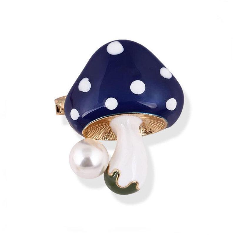 Drip Glaze Painted Mushroom Brooch - Versatile Clothing Lapel Pin