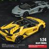 1/24 Scale Lamborghini Aventador SVJ63 Alloy Sports Car Diecast Metal Model Sound & Light Pull Back Childrens Toy Exquisite Decoration
