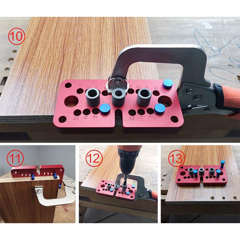 Doweling Jig Self-centering Vertical Drilling Guide Hole Locator Puncher Tools Pocket Hole Jig Joinery Woodworking Tools
