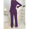 Casual Women 2 Set Suit Ladies Tops Pants Homewear Two-piece Suit Pajamas