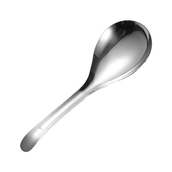 Stainless Steel Large Serving Spoon Thickened Deep Dinner Spoons for Soup Rice Mirror Polished Kitchen Utensil for Home Restaurant Buffet S