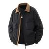 American Retro Bomber Spring Autumn Workwear Lapel Contrasting Color Men's Fashion Casual Jacket Outfit Hombre
