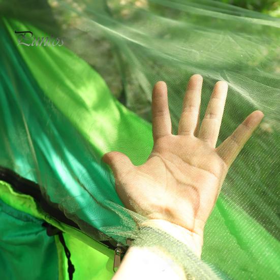 Camping-Hängematte mit Mückennetz, 200 kg, atmungsaktiv, leicht, tragbar, Einzelhängematte mit Baumgurten, einfach aufzubauen, Wanderhängematte für drinnen und draußen