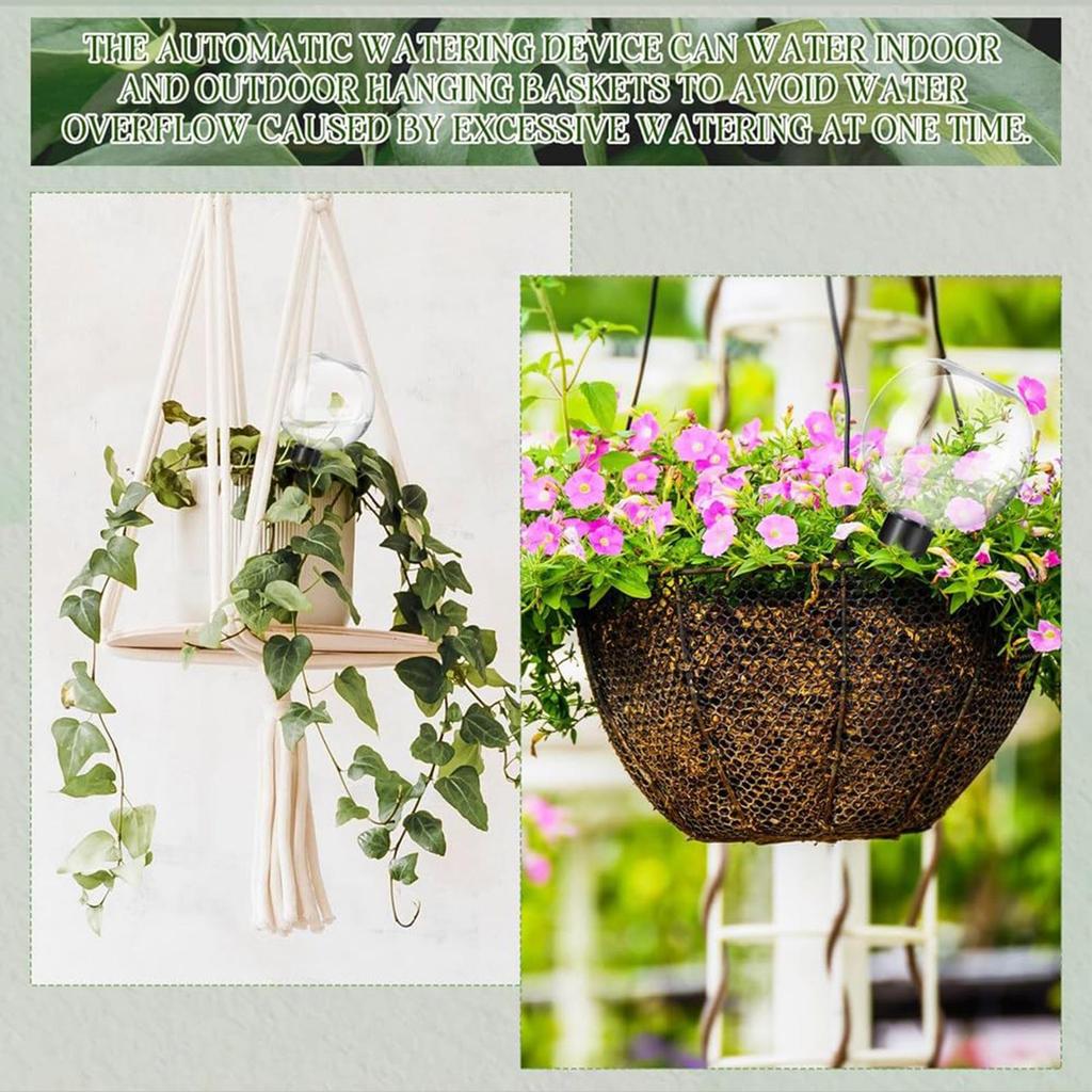 500ml Automatic Plant Watering Bulbs Glass Globes Planter Insert Effortless Self Watering Device Drip Irrigation System