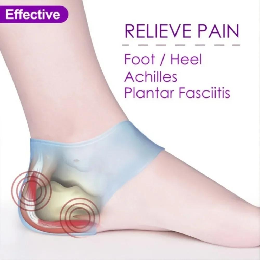 2PCS Achilles Protector for Plantar Fasciitis Tendonitis Pain Pedicure Tools Heel Cushion Gel Heel Bone Spur Aching Feet Relieve