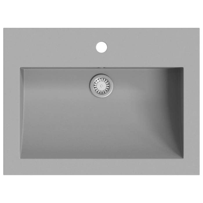 VidaXL Lavabo en Granit Gris Lave-mains Toilette Vasque de Salle de Bains 142963