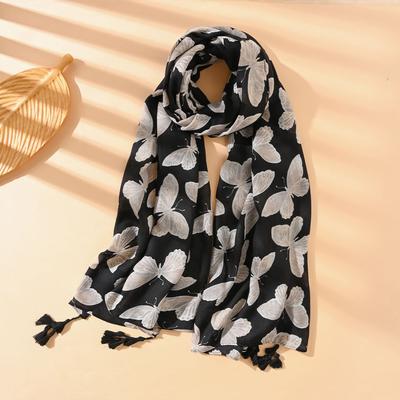 Stil Damen Elegante Florale Schals Mehrfarbige Tücher Bandana Mode Design Hawaiianischer Stil Quaste Sonnenschutz Schals