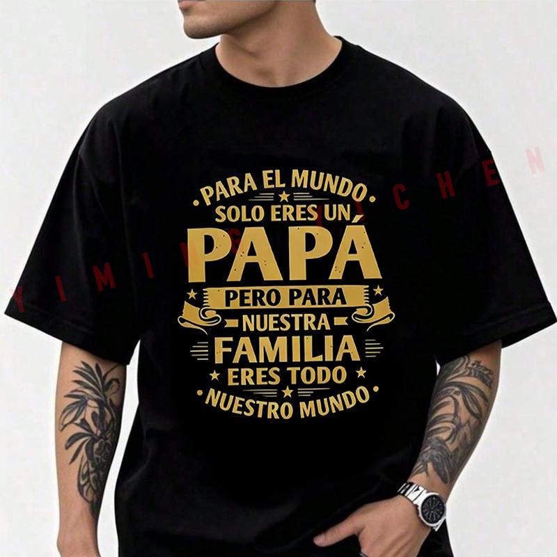 Cotton T Shirt Casual Para El Undo Solo Eres Un Papa Style Moto T-shirt Summer Short Sleeves 2026 Men Tshirt Tops Clothing Tee