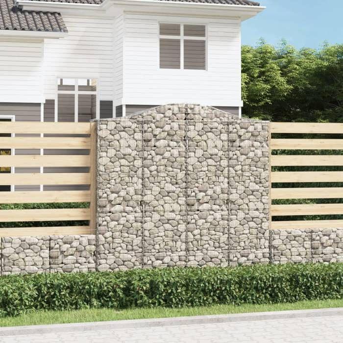 VidaXL Arched Gabion Basket Gabion Cage Gabion Wall Stone Basket Gabion for Stone Garden Patio Outdoor 153400