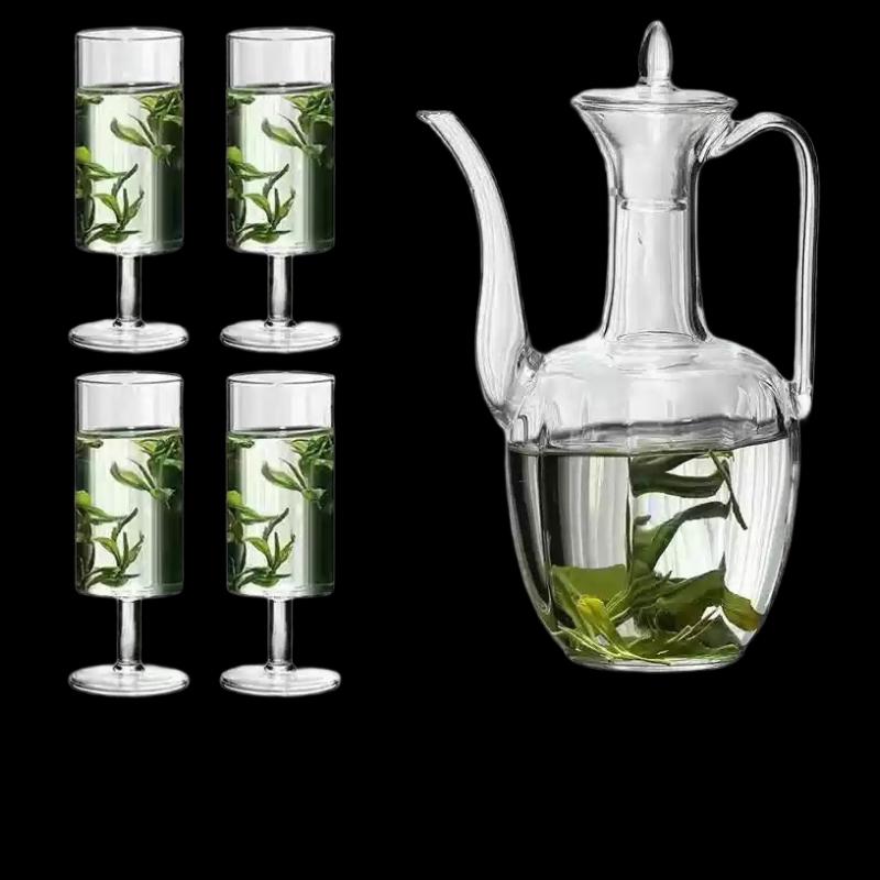 Elegant High Borosilicate Glass Gui Fei Teapot Set