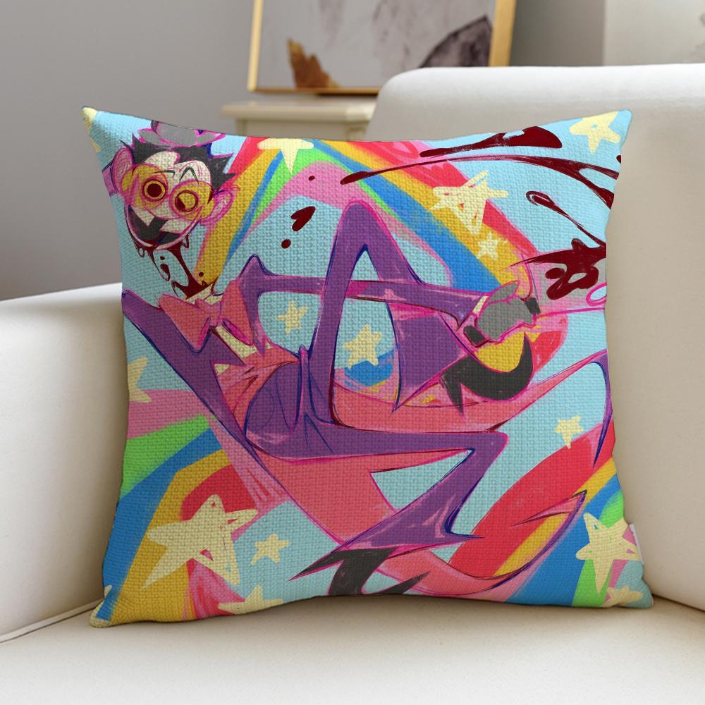 Chaotic SSuperjailS Cushion Cover Breathable and skinfriendly linen pillowcase square removable and washable cushion