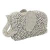 Boutique De FGG Women Green Elephant Clultch Party Cocktail Purses and Handbags Luxury Designer Bridal Rhinestone Evening Bags