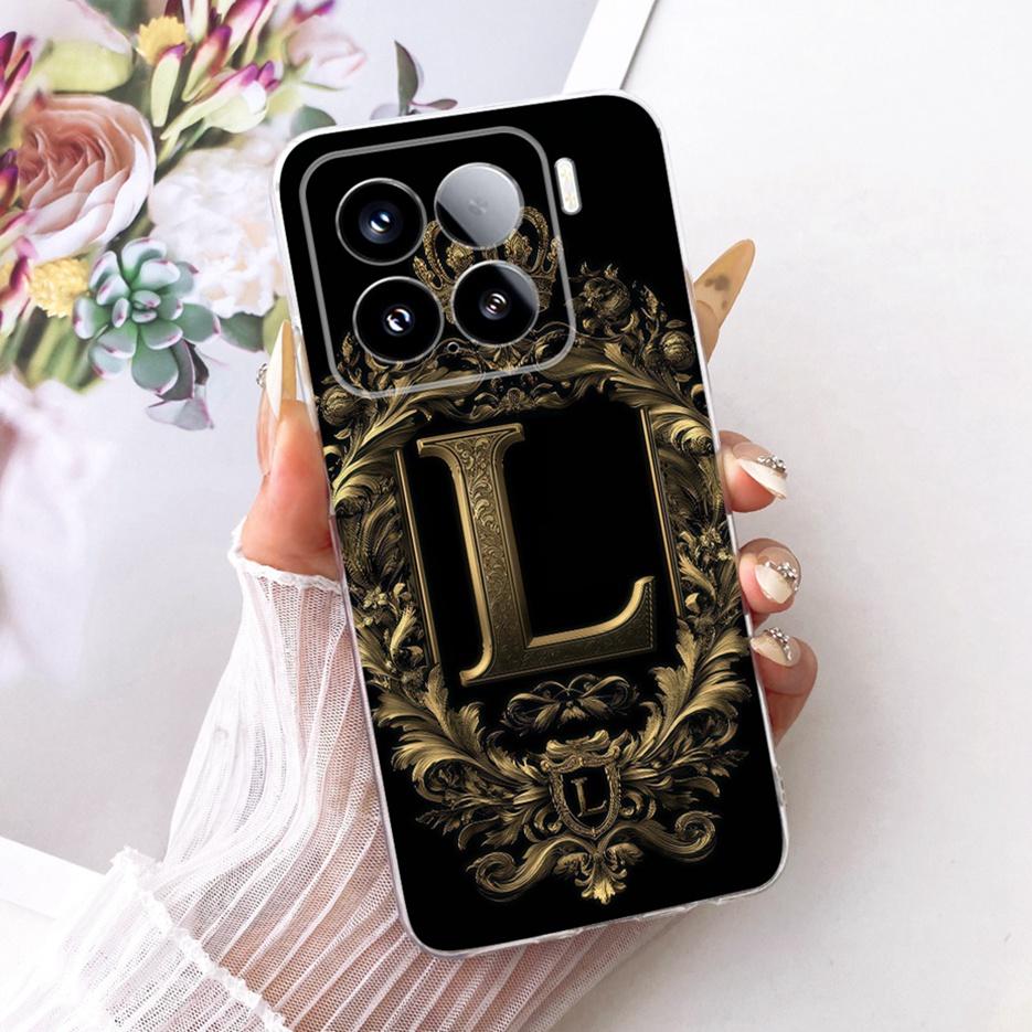 For Xiaomi Mi 15 Pro Case Luxury Crown Letters Cover Clear Silicone Soft Slim Phone Case For Xiaomi 15 Pro Mi15 Pro Fundas Coque