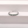 Emerald Zircon Hollow Micro-Paved Adjustable Stackable Ring - Lightweight Japanese Fashion