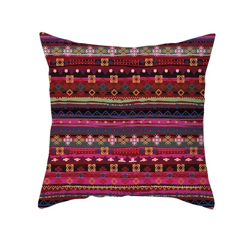 45*45cm Tribal Striped Indian Totem Pillowcase Living Room Sofa Office Chair Lumbar Cushion  Cover Home Decoration