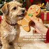 Haustierspielzeug - Weihnachtlicher Lebkuchenmann Latex Kaubar Quietschend Hund Geräuschspielzeug - Ein Toller Stressabbau