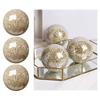 3 Pieces 10cm Glass Mosaic Ball Decorative Sphere Housewares Decor Orbs Dining Table Centerpiece Ornament