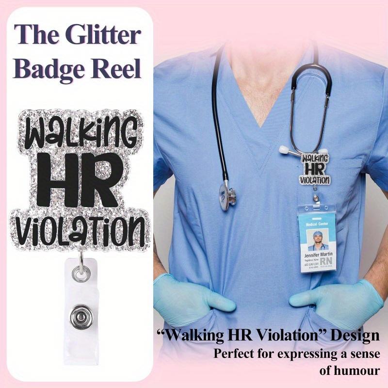 Interesting Badge Scroll Badge Clip, Scalable Nurse Cute Badge Clip, Name Badge Scroll, Scalable Crocodile Clip