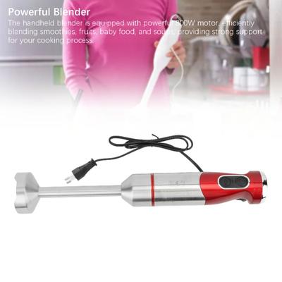 Electric Immersion Hand Blender 800W Stainless Steel Blades Powerful Adjustable Modes Portable Handheld Blender Stick Mixer