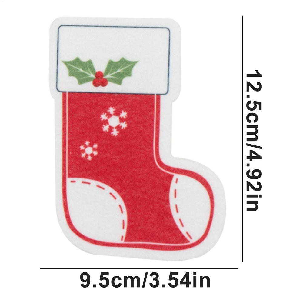 Christmas Sponge Soft Cleaning Sponge Rubs Santa Claus Dish Brush Multipurpose Scouring Pad Kitchen Cleaning Supplies