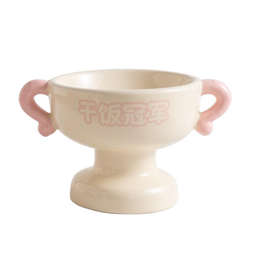 Elevated Cat Food Water Bowl Large Capacity High Feet Ceramic Pet Bowl Non-Slip Base Stable Pet Food Basin Pet Supplies