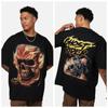 Marvel Ghost Rider Heavyweight TShirt Graphic Shortsleeved Mens Pure Cotton Cartoon High Street Versatile Trendy Brand