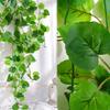 Hanging Artificial Green Plants UV Resistant Realistic Fake Leaf Vine Ivy Wedding Party Indoor Outdoor Garden Wall Hanging Faux Greenery Decoration
