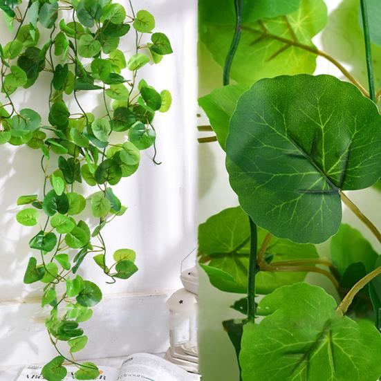 Hanging Artificial Green Plants UV Resistant Realistic Fake Leaf Vine Ivy Wedding Party Indoor Outdoor Garden Wall Hanging Faux Greenery Decoration