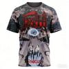 Camiseta Estampada 3D Banda de Rock Heavy Metal Hombres Mujeres Moda Hip Hop Manga Corta Tops Camisetas Ropa de Álbum Talla Grande Camiseta