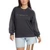 adidas Felpa Larga con Striscia Laterale Ricamata con Logo Originals da Donna Nera IP7134