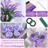 400 Pcs Pipe Cleaners Craft,4 Assorted Colors Pipe Cleaners Bulk, Chenille Stems for DIY Flower Making Kit with Floral Wires, Gardening Tape,(Purple)