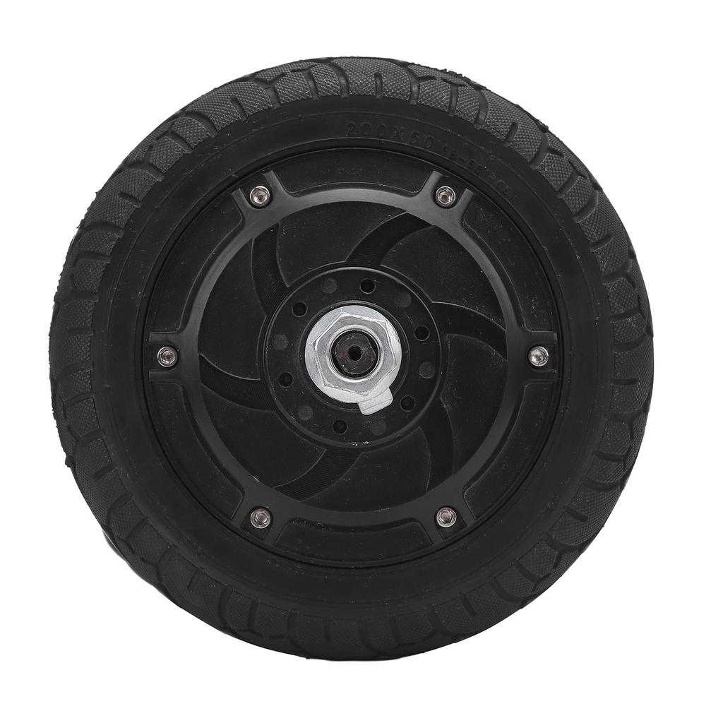 8 Inch Electric Scooter Hub Motor 36V 350W Brushless Hub Motor with Tire 200mm Diameter 45mm Tire Width 70mm Opening Width Double Sided Threaded Shaft