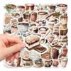 50 DIY Aufklebbare Kaffee-Sticker für Notizbücher, Laptops, Handys und mehr
