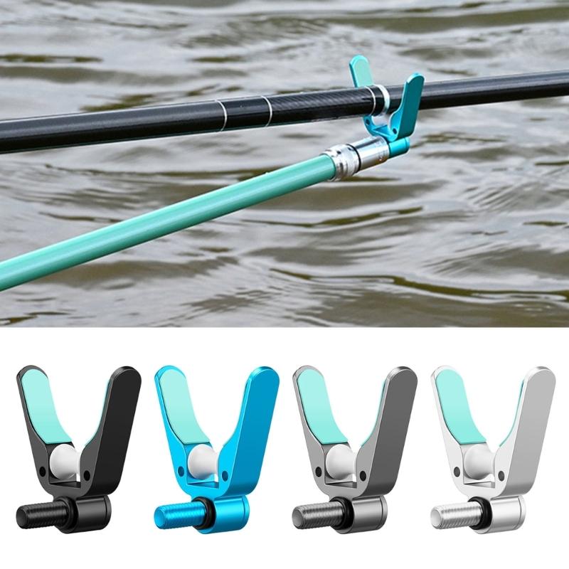 Portable Fishing Rod Holder Automatic Rebounds Fishing Poles Holder Brackets Silicone Pad U Shape Stand Enduring