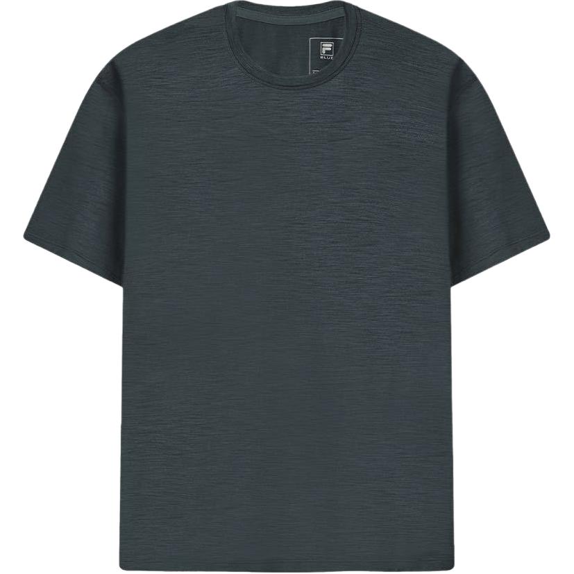

FILA Blue Solid Color Round Neck Pullover Short Sleeve T-Shirt Men T-Shirts F11M622117F-BU M