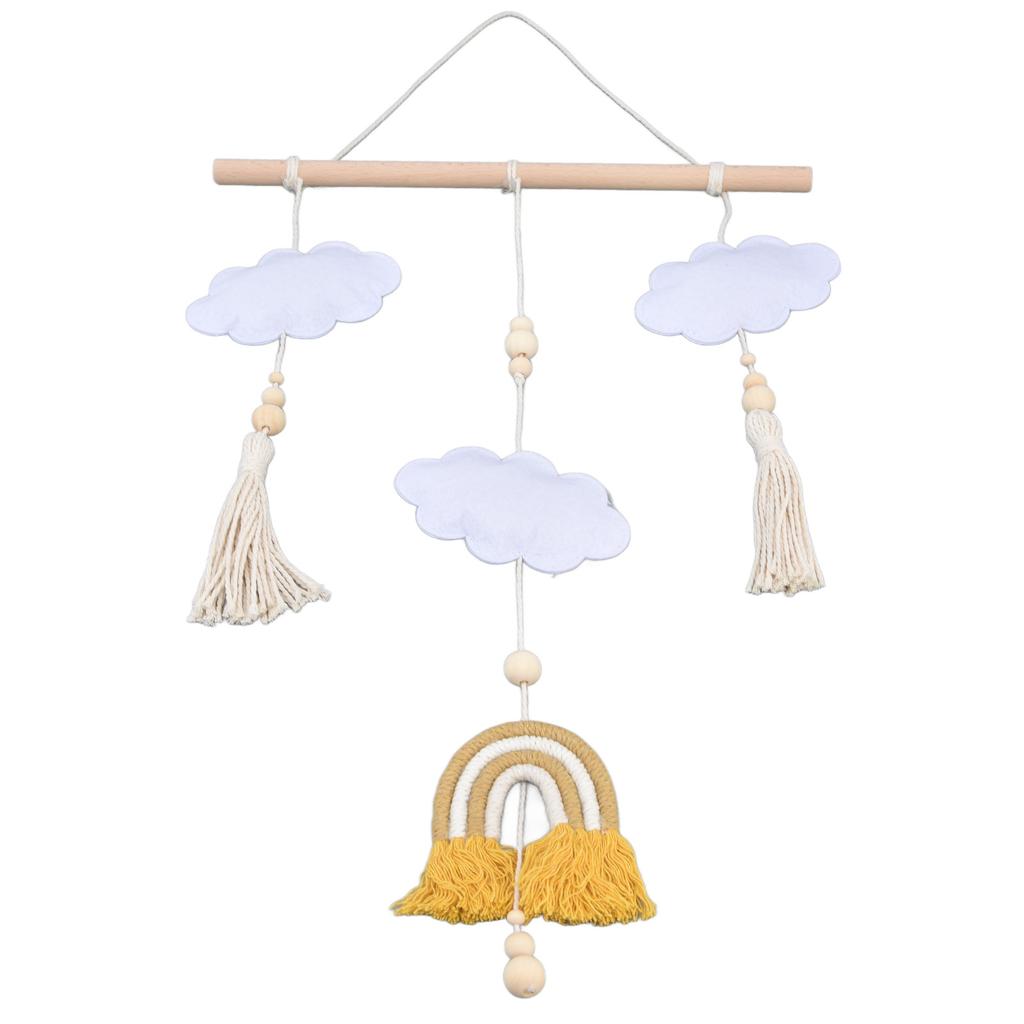 Baby Bed Cartoon Cloud Toys Newborn Crib Mobile Rattle Bed Bell Rotating Rattle Decoration