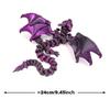 1pc 3D Printed Winged Carriage Dragon Figurine With Random Eyes, Art Deco Resin Dragon Sculpture, Tabletop Animal Theme Decor