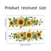 Fresh Sunflower Self-Adhesive Wall Stickers for Bedroom, Living Room, Kitchen