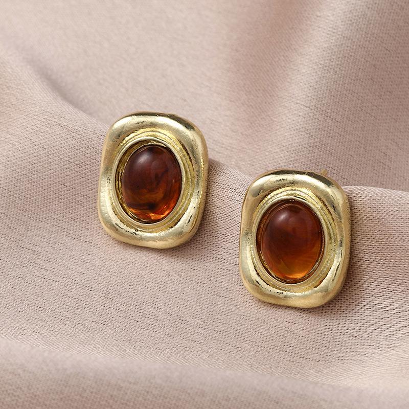 Retro Maillard Earrings for Women, High-end Luxury Earrings