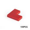 100Pcs MOC Smooth Blocks Assembles Particles 14719 Flat Tile 1+2 Corner Construction Bricks Learning Works With Brand Leduo Playthings