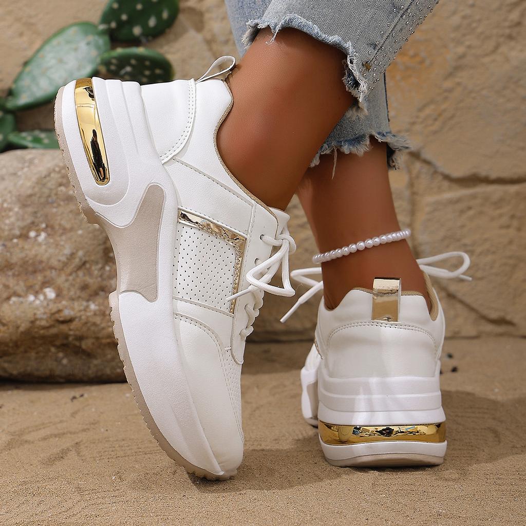 Damen Lässige Dad Sneaker Bequeme Klobige Plateau Laufschuhe Rutschfest Schnürung Atmungsaktiv Gehen Schuhe für Damen Workout Tennis Sneaker