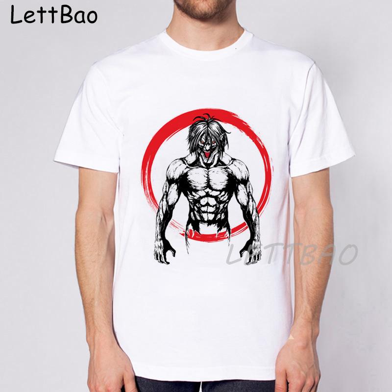 Fashion Japanese Anime Attack On Titan T Shirt Men Funny Cartoon Cool T Shirt Summer Casual